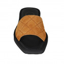 Mule para mujer en gamuza cognac tacon 2 - Tallas disponibles:  42