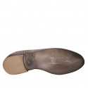 Men's car shoe with elastic bands in taupe suede - Available sizes:  46, 47