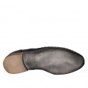 Scarpa stringata derby da uomo in pelle e pelle intrecciata nera - Misure disponibili: 36, 46, 47, 48