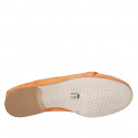Mocassin pour femmes avec accessoire en daim orange talon 2 - Pointures disponibles:  43