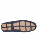 Mocassino con lacci da uomo in camoscio blu - Misure disponibili: 37, 38, 46, 51, 52