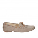 Mocassin à lacets pour hommes en daim beige - Pointures disponibles:  37, 38, 46, 51, 52, 54