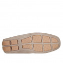 Mocasino con cordones para hombres en gamuza beis - Tallas disponibles:  37, 38, 46, 51, 52, 54