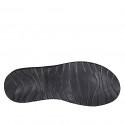 Men's slippers with crossed bands in black leather - Available sizes:  47, 48, 54
