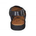 Sandalo da uomo in pelle nera - Misure disponibili: 46, 47, 49, 50, 51, 54