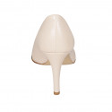 Chaussure ouverte pour femmes en cuir nue talon 9 - Pointures disponibles:  31, 42, 43