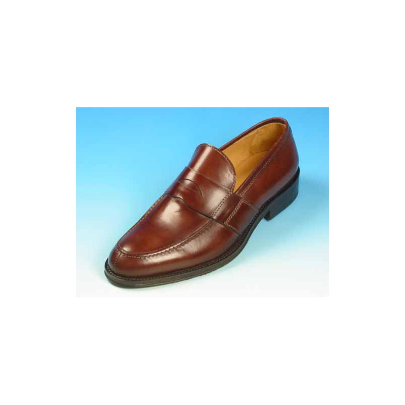 Mocasino elegante para hombre en piel marron - Tallas disponibles:  50, 54