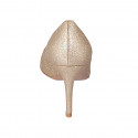 Escarpin pour femmes en cuir or scintillant talon 8 - Pointures disponibles:  33, 42, 43