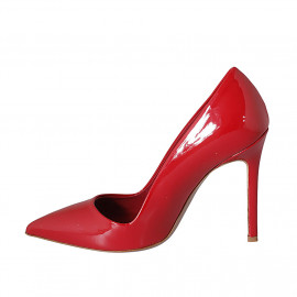 Escarpin pour femmes en cuir verni rouge talon 10 - Pointures disponibles:  33, 34 2