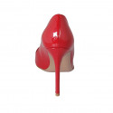 Escarpin pour femmes en cuir verni rouge talon 10 - Pointures disponibles:  33, 34