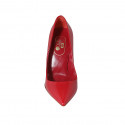 Woman's pump shoe in red patent leather heel 10 - Available sizes:  33, 34