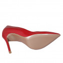 Escarpin pour femmes en cuir verni rouge talon 10 - Pointures disponibles:  33, 34