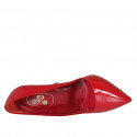 Woman's pump shoe in red patent leather heel 10 - Available sizes:  33, 34
