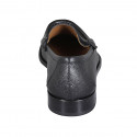 Mocasino para hombre en piel granulada negra - Tallas disponibles:  38, 47, 49, 50