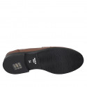 Mocassino da donna in pelle marrone chiaro tacco 2 - Misure disponibili: 32, 42, 43