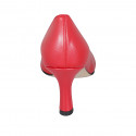 Decolté a punta in pelle rossa tacco 7 - Misure disponibili: 34