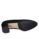 Woman's pump with rounded tip in black suede heel 6 - Available sizes:  32