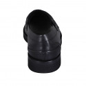 Mocasin casual para hombre en piel negra - Tallas disponibles:  36, 37