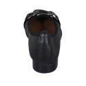 Ballerina da donna con catena in pelle nera tacco 2 - Misure disponibili: 32