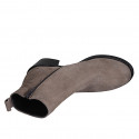 Stivaletto da donna in camoscio beige con cerniera tacco 5 - Misure disponibili: 43