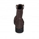 Stivaletto da donna in camoscio marrone tacco 3 - Misure disponibili: 32, 33, 34, 42