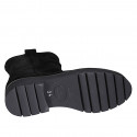 Bottines pour femmes en daim noir talon 3 - Pointures disponibles:  33, 34, 45