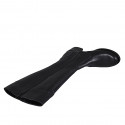 Stivale da donna in pelle liscia nera con cerniera tacco 5 - Misure disponibili: 43