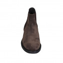 Stivaletto con elastici da uomo in camoscio marrone chiaro - Misure disponibili: 37, 47, 54