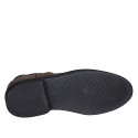 Botin para hombre en gamuza marron claro con elasticos - Tallas disponibles:  37, 47, 54