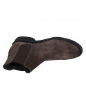 Bottine pour hommes avec elastiques en daim marron clair - Pointures disponibles:  37, 47, 54