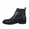 Botin para hombres en piel negra con cremallera - Tallas disponibles:  37, 46, 47