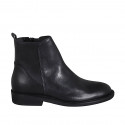 Botin para hombres en piel negra con cremallera - Tallas disponibles:  37, 46, 47