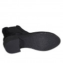 Stivaletto con elastici da donna in camoscio nero tacco 5 - Misure disponibili: 42, 45