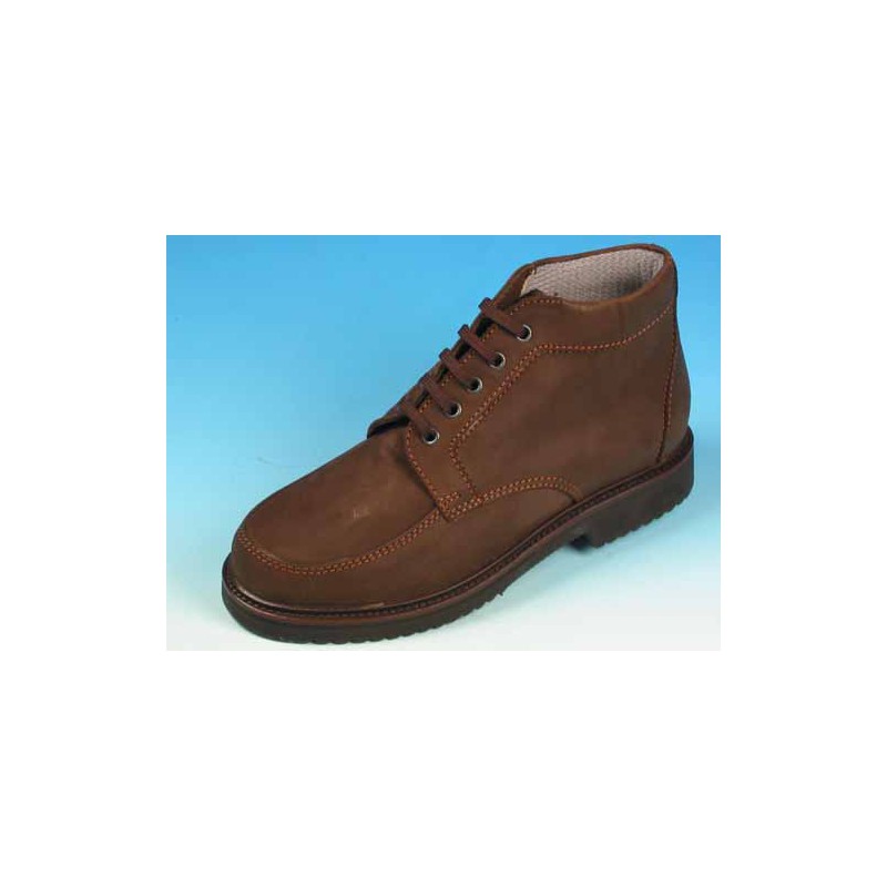 Zapato deportivo para hombre alto al tobillo en nubuk marron - Tallas disponibles:  36