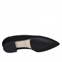 Woman's pointy mocassin in black suede heel 2 - Available sizes:  32
