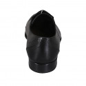 Zapato derby elegante para hombre con cordones y elasticos en piel suave de color negro - Tallas disponibles:  38, 49, 50