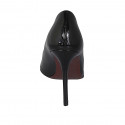 Woman's pointy pump in black patent leather heel 10 - Available sizes:  32