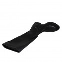 Bottes pour femmes en cuir et matériau élastique noir avec talon 3 - Pointures disponibles:  33, 34