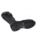 Bottes pour femmes avec lacets, boucle et fermeture éclair en cuir noir avec talon 4 - Pointures disponibles:  32, 33, 43