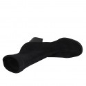 Bottines pour femmes en daim et matériau élastique noir talon 5 - Pointures disponibles:  33