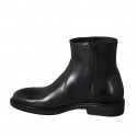 Stivaletto da uomo con cerniera in pelle di color nero - Misure disponibili: 36, 38, 46, 47, 49