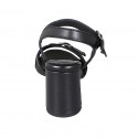 Sandale pour femmes en cuir noir avec courroie et boucle talon 7 - Pointures disponibles:  42, 43