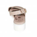 Sandalia para mujer en piel rosa claro cuña 4 - Tallas disponibles:  42, 43