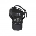 Sandale pour femmes avec courroie en cuir noir talon compensé 4 - Pointures disponibles:  42