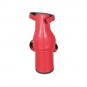 Scarpa aperta da donna con cinturino alla caviglia in pelle rossa tacco 7 - Misure disponibili: 32