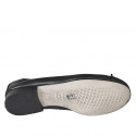 Ballerina da donna con puntale e fiocco in pelle nera tacco 2 - Misure disponibili: 32
