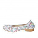 Ballerine pour femmes en cuir blanc imprimé multicouleur talon 2 - Pointures disponibles:  32, 42