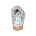 Ballerine pour femmes en cuir blanc imprimé multicouleur talon 2 - Pointures disponibles:  32, 42