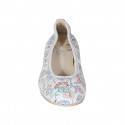 Ballerine pour femmes en cuir blanc imprimé multicouleur talon 2 - Pointures disponibles:  32, 42