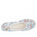 Ballerine pour femmes en cuir blanc imprimé multicouleur talon 2 - Pointures disponibles:  32, 42